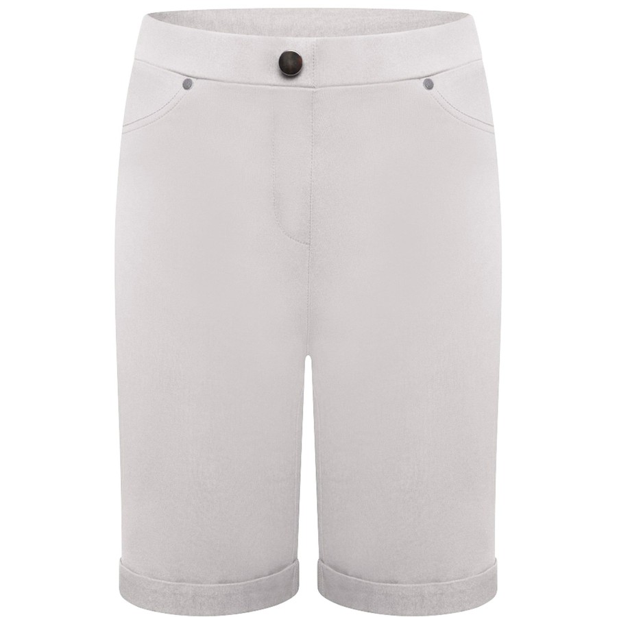 Bottoms Emreco Plain | Stretch Bengaline Turn Up Short White