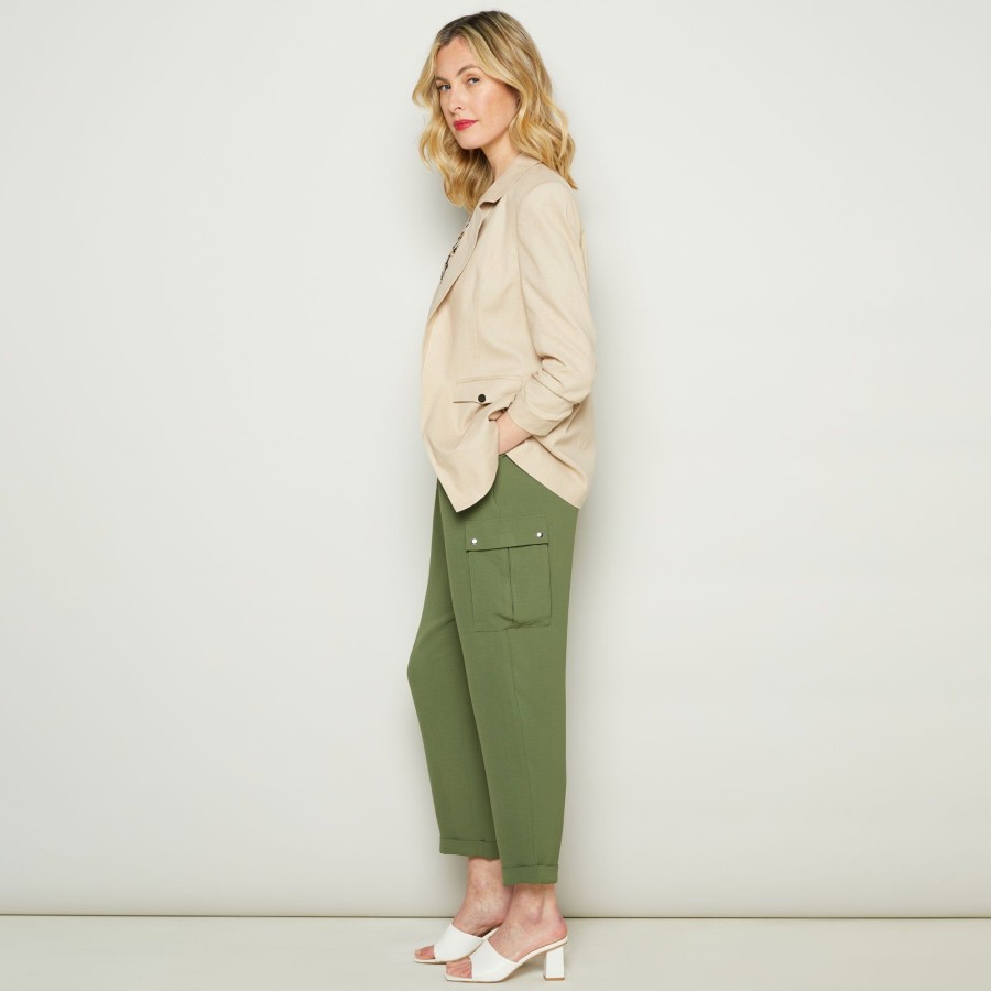 Bottoms Emreco Casual | Combat Style Utility Side Pocket Trouser Khaki