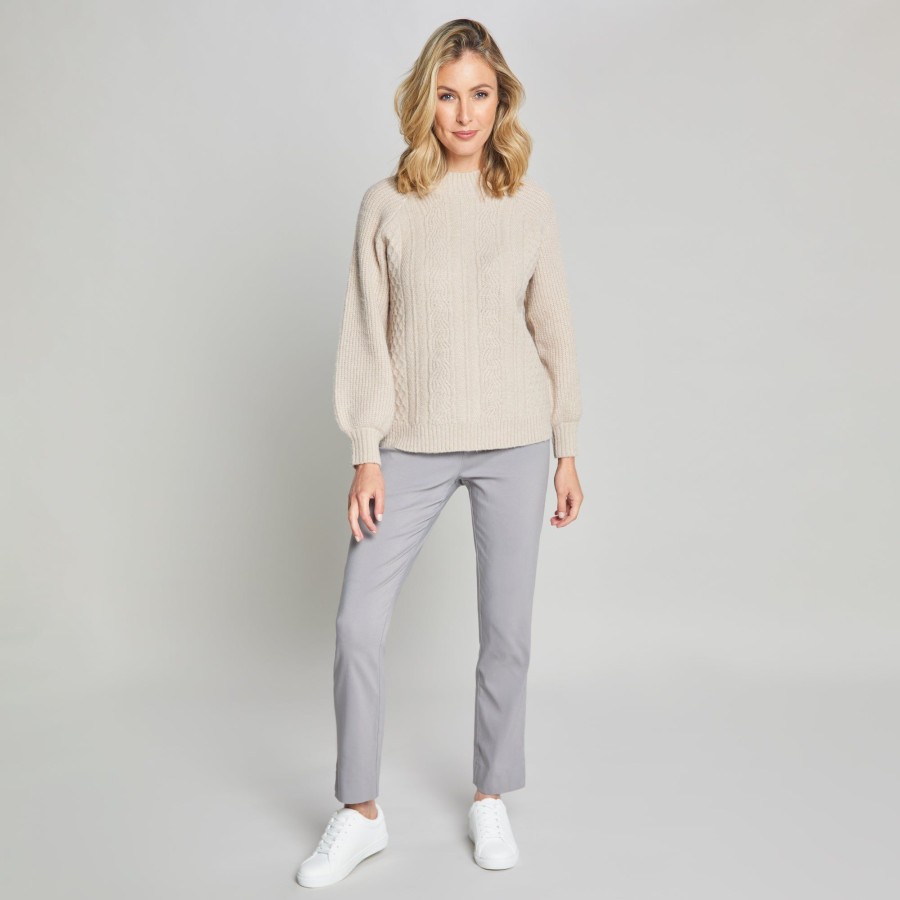 Bottoms Emreco Everyday | Jean Style Bengaline Stretch Trouser Light Grey