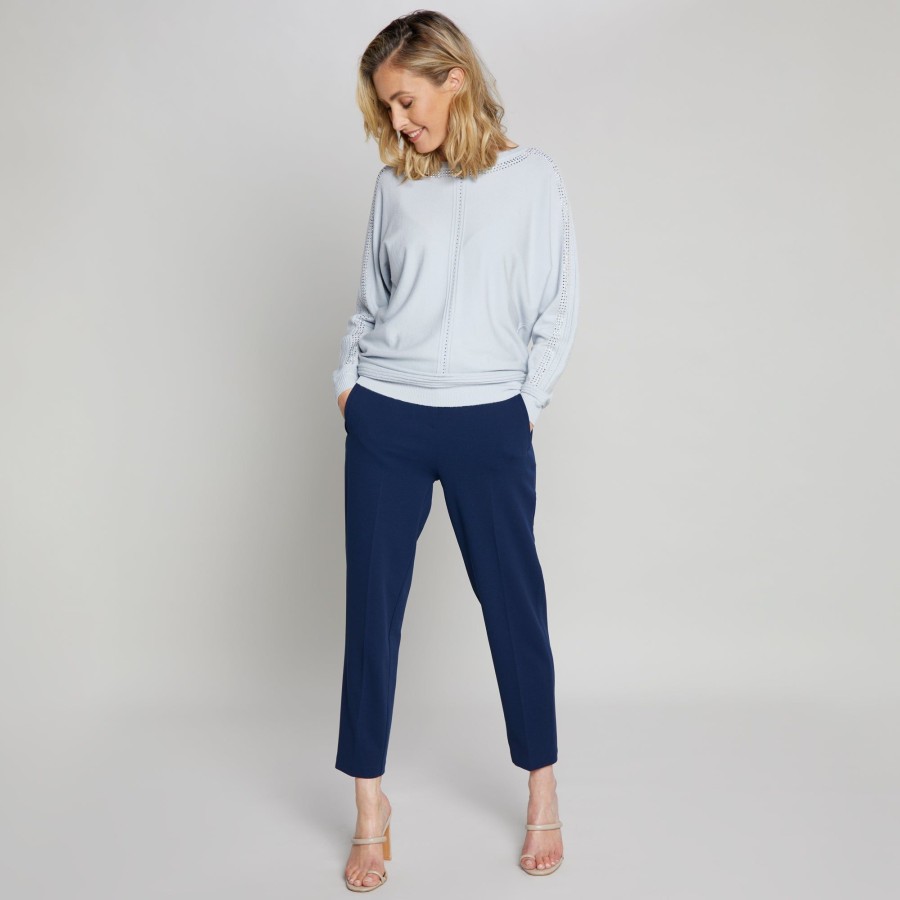 Tops Emreco Jumpers | Long Sleeve Sparkle Detail Jumper Grey