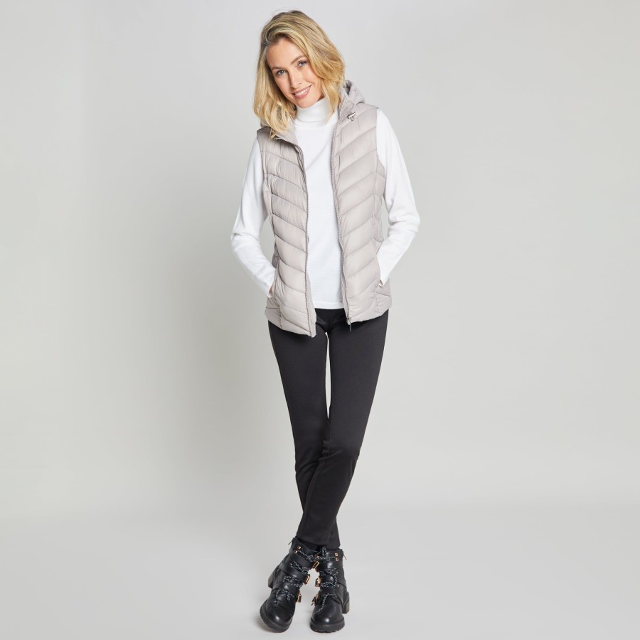 Outerwear Emreco | Packaway Quilted Gilet Mink