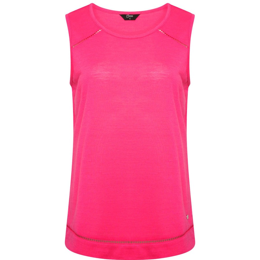 Tops Emreco Sleeveless | Ladder Trim Scoop Neck Sleeveless Top Fushia