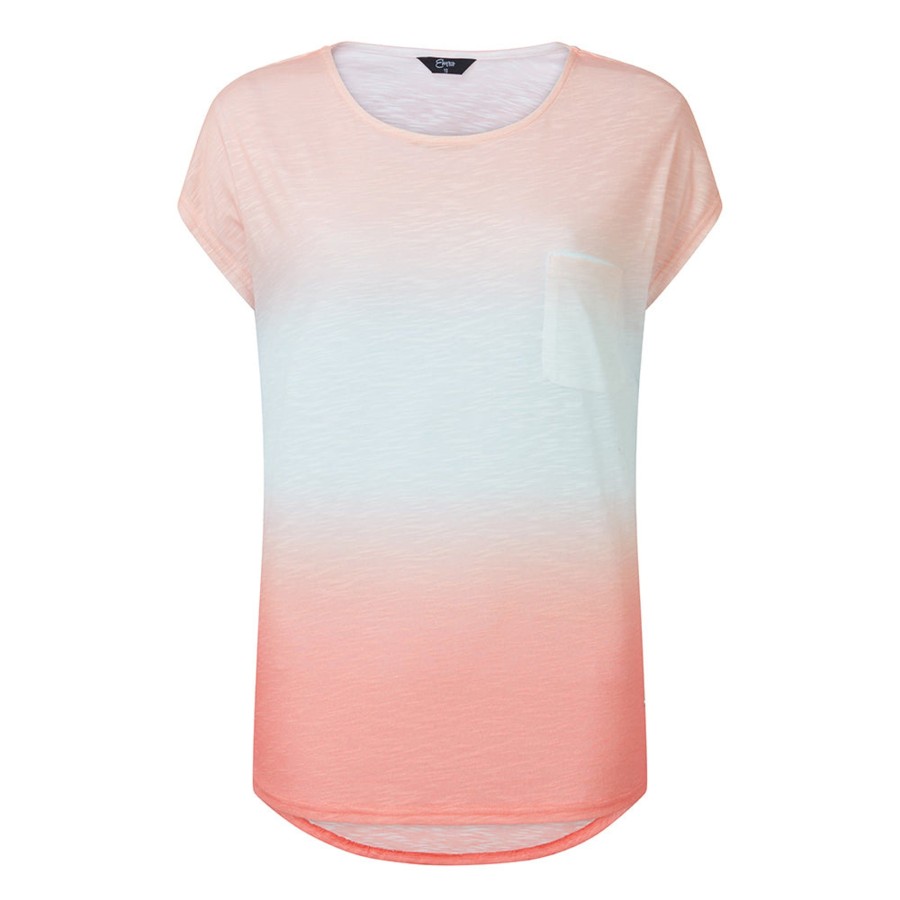 Tops Emreco T-Shirts & Tops | Ombre Slub Jersey T-Shirt Coral