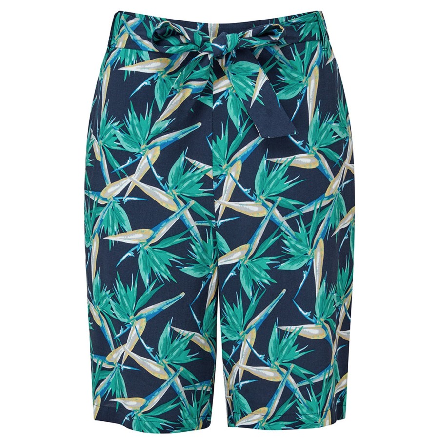 Bottoms Emreco Printed | Tie Waist Shorts Tropical