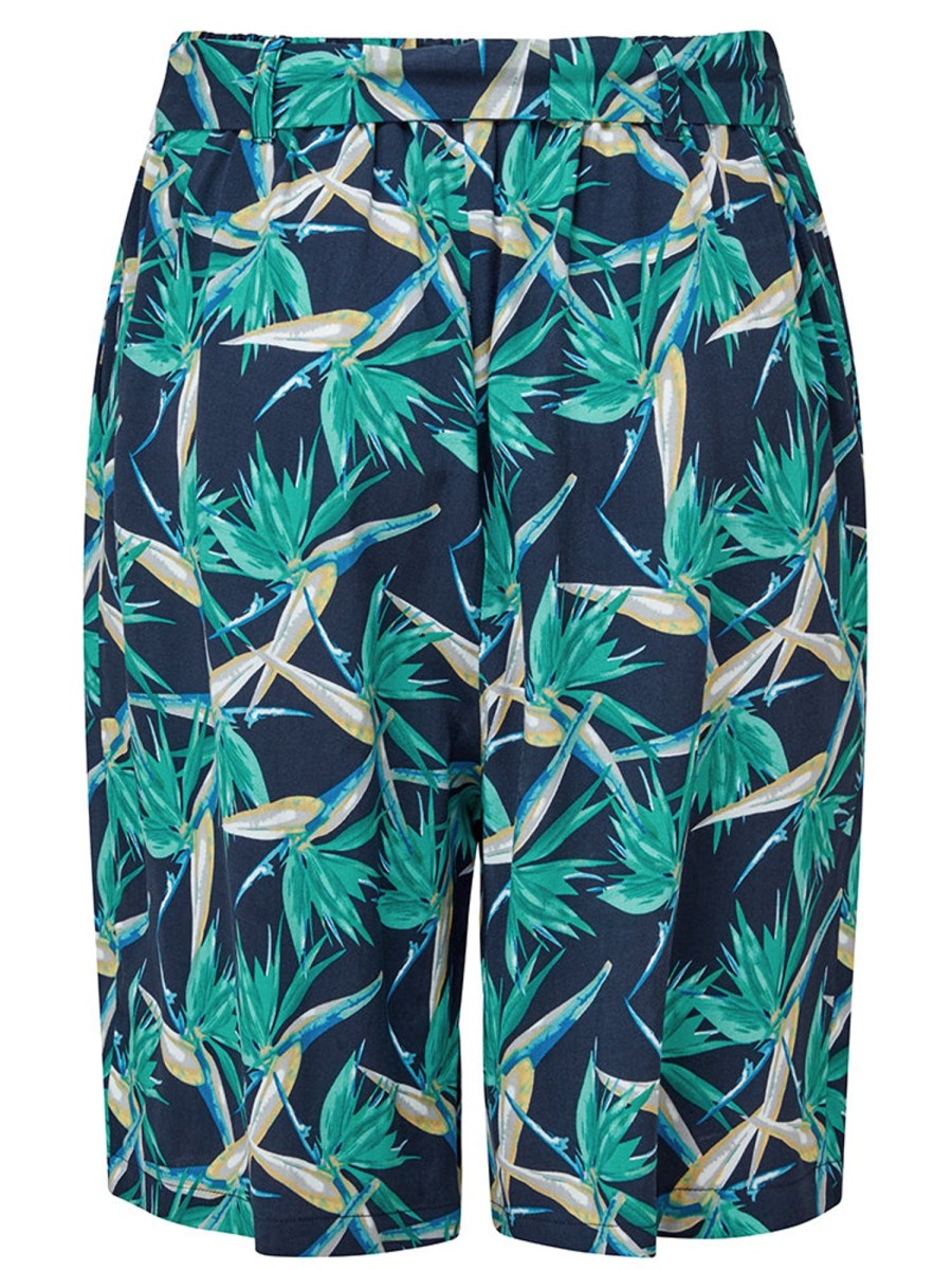 Bottoms Emreco Printed | Tie Waist Shorts Tropical