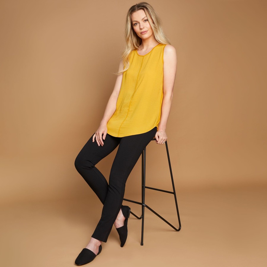 Tops Emreco Shirts & Blouses | Oversized Airflow Jersey Sleeveless Top Marigold