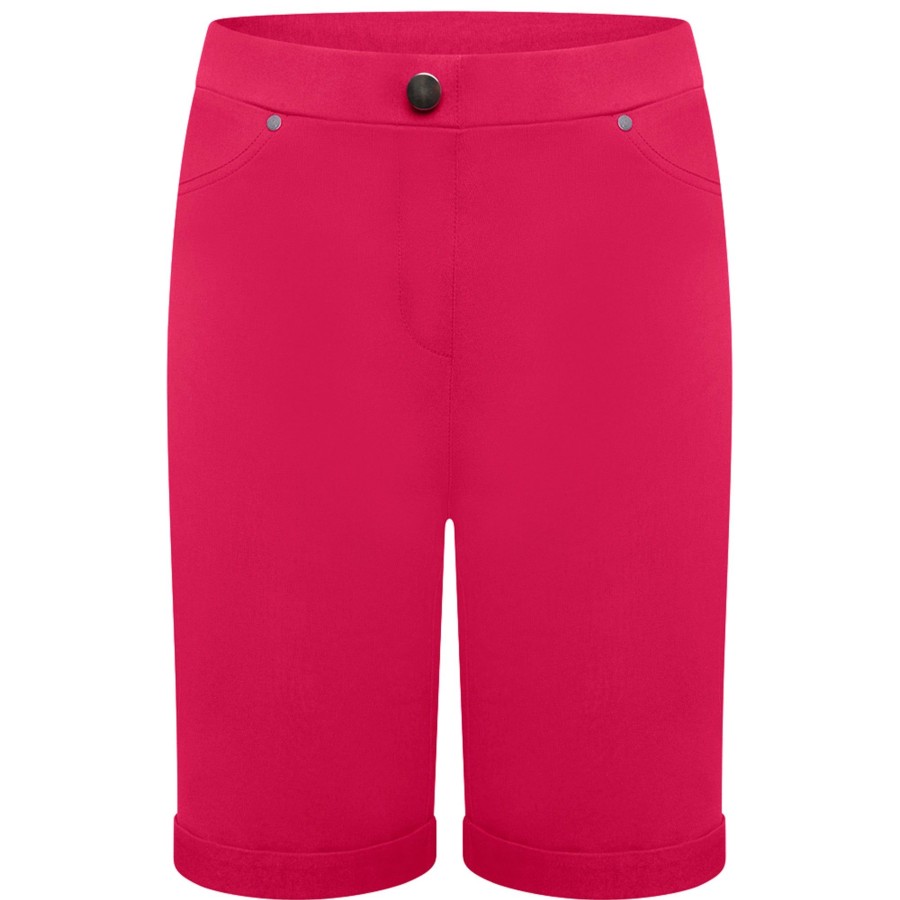 Bottoms Emreco Plain | Stretch Bengaline Turn Up Short Hot Pink