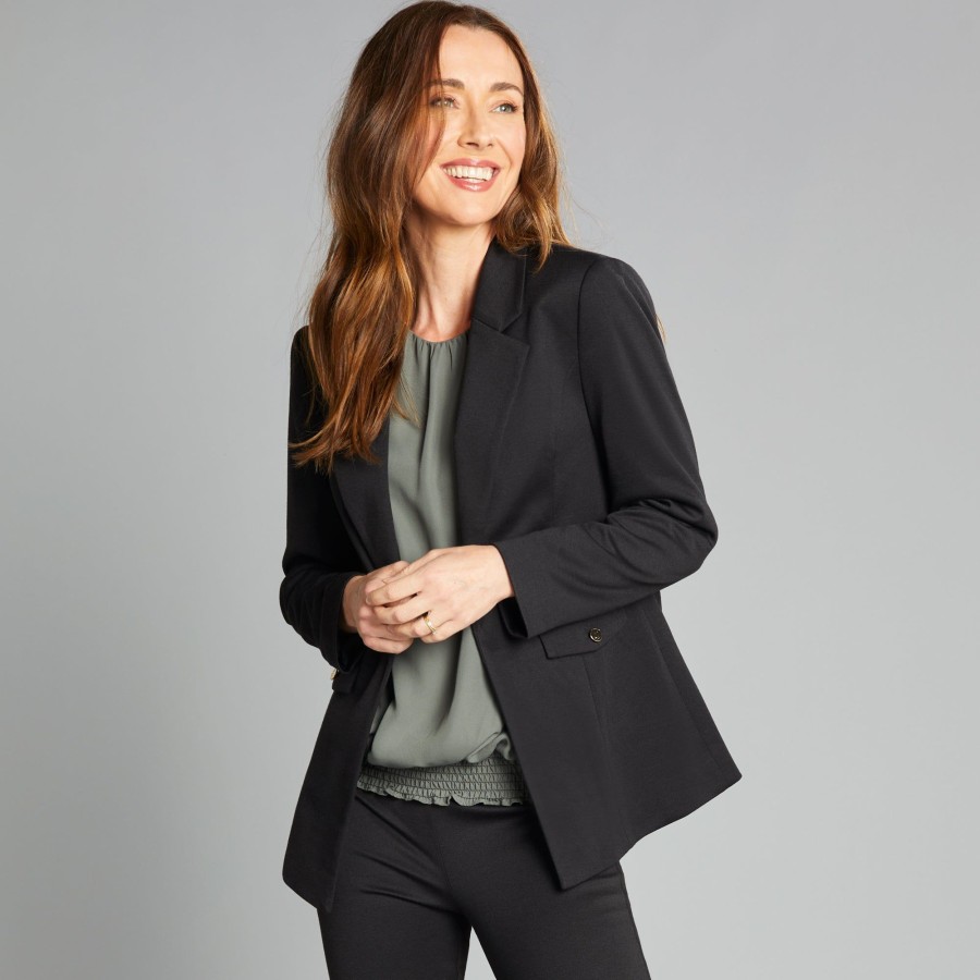 Outerwear Emreco | Ponte Open Blazer Black